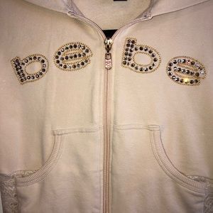 BEBE Hoodie Sweatshirt Zip Up Medium
